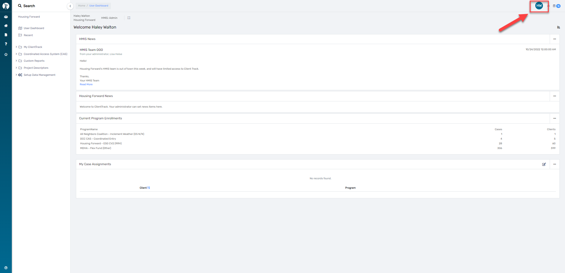 Logging in to ClientTrack - Housing Forward