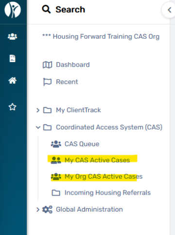 View Active CAS Cases - Housing Forward